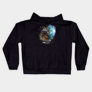 RYU: HADOKEN - YELLOW/NAVY Kids Hoodie